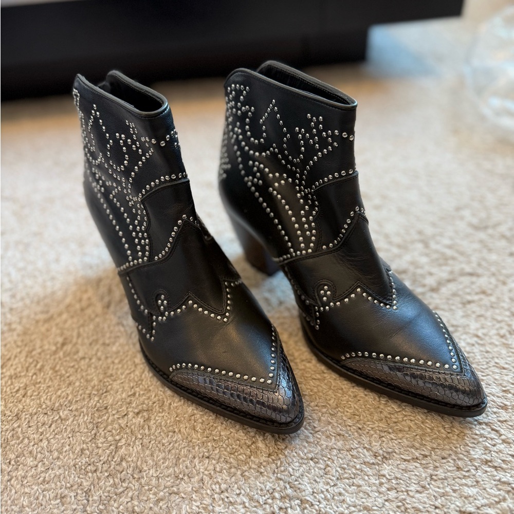 Zadig & Voltaire Cara Studded Western Booties